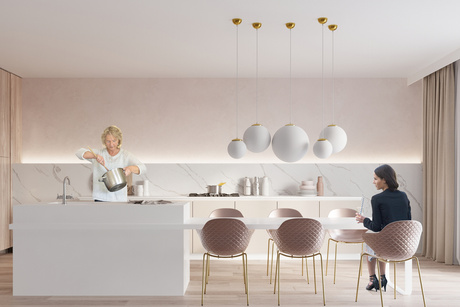 UGO 40 Gold lámpara colgante + 1x bombilla LED E27 3000K Warm 7,5W 620lm