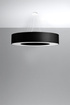 Lámpara SATURNO 90 negra + 8 bombillas LED E27 4000K Fría 7,5W 650lm