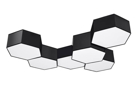 Plafond SUNDE 13 negro + 2x bombilla LED E27 4000K Fría 7,5W 650lm