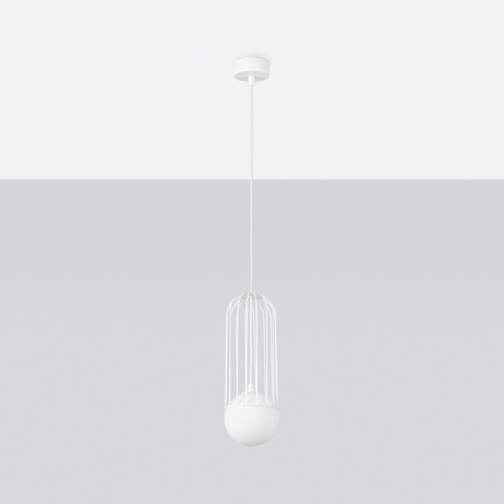 BRINA Lámpara colgante 1 blanco + 1x bombilla LED G9 3000K Cálido 4,5W 450lm