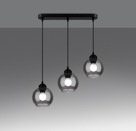 ALINO 3 lámpara colgante negra + 3x bombilla LED E27 4000K Fría 7,5W 690lm