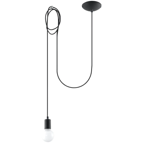 Lámpara colgante EDISON 1 negro