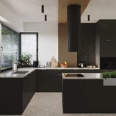 Lámpara de techo NERO 22,5 negro/cromo