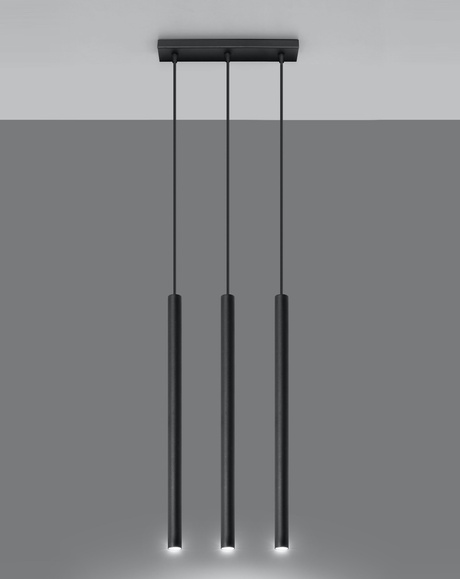 PASTELO 3 lámpara colgante negro + 3x bombilla LED G9 3000K Warm 4.5W 510lm