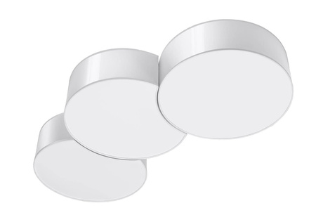 Plafond CIRCLE 3A blanco + 6x Bombilla LED E27 3000K Cálida 7,5W 620lm