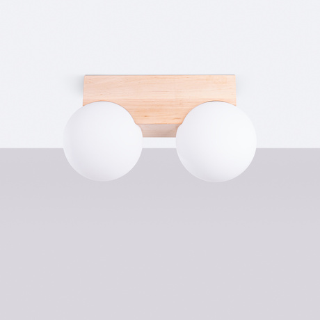 Lámpara de techo BULBO 2 madera natural