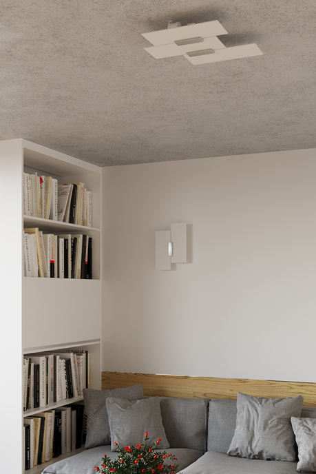 Plafond FABIANO + 3x Bombilla LED E27 4000K Fría 7,5W 650lm