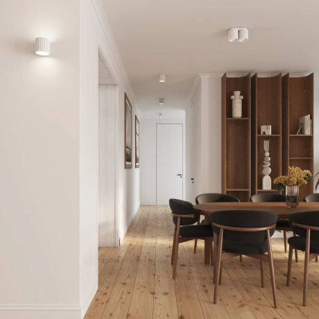 Plafón AURA 1 blanco GU10