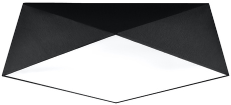 Plafond HEXA 45 NEGRO + 3x Bombilla LED E27 3000K Cálida 7,5W 620lm