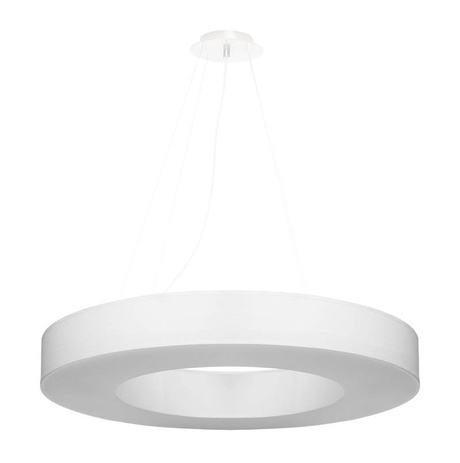 Lámpara SATURNO SLIM 70 blanca + 6 bombillas LED E27 3000K Cálida 7,5W 620lm