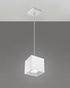 Lámpara colgante QUAD 1 blanco + 1x bombilla LED GU-10 3000K Cálido 7W 620lm