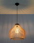APRILLA lámpara colgante madera natural + 1x bombilla LED E27 3000K cálida 7.5W 620lm