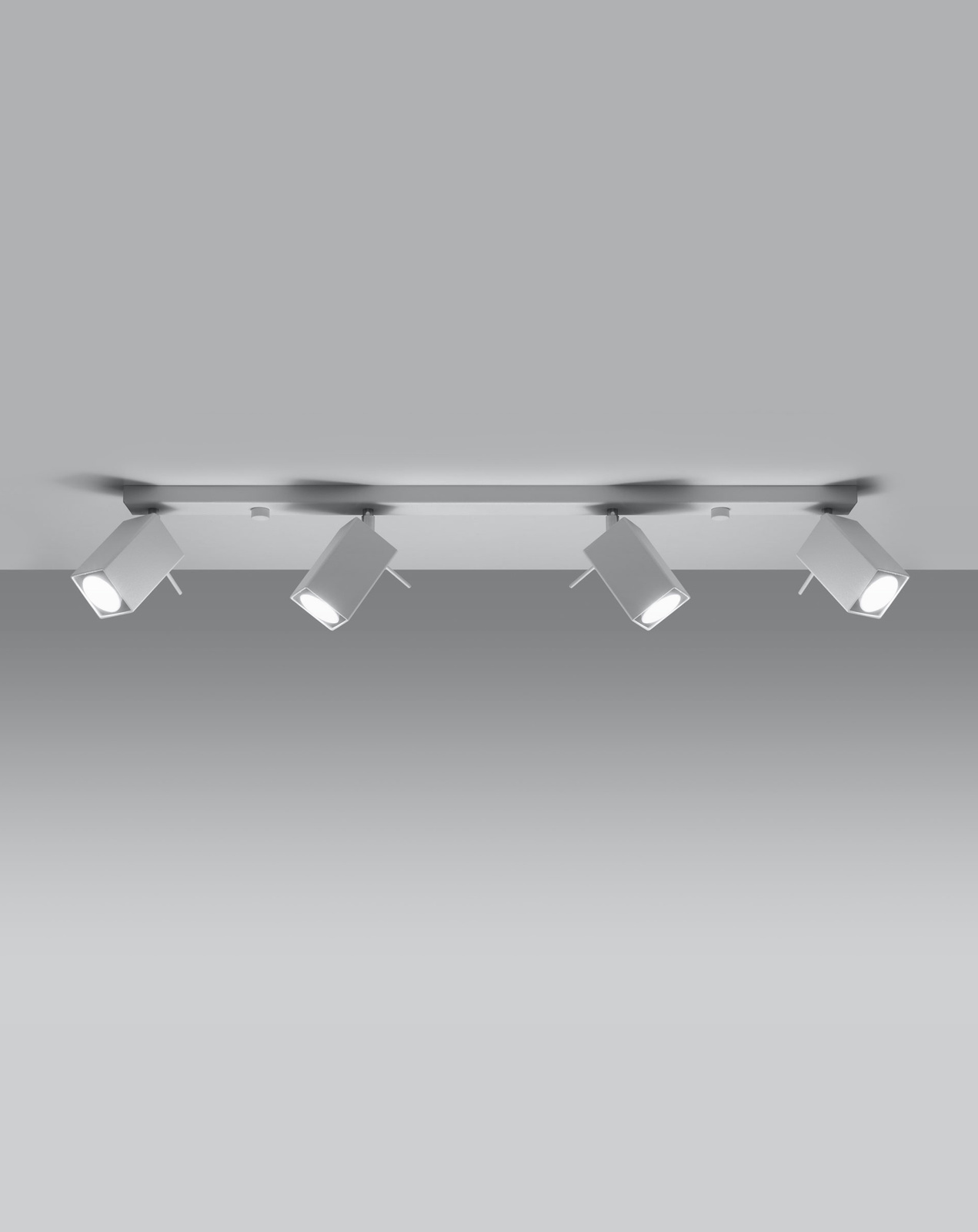 Plafond MERIDA 4L blanco + 4x Bombilla LED GU-10 3000K Cálida 7W 620lm