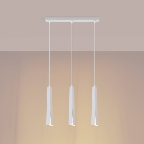 PRYSM Lámpara colgante 3L blanca + 3x bombilla LED G9 3000K Cálida 4,5W 450lm