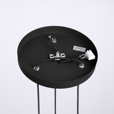 Lámpara colgante HALO 3P negra