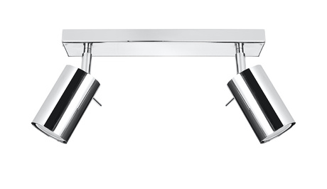 Plafond RING 2 cromado + 2x bombilla LED GU-10 3000K Cálida 7W 620lm