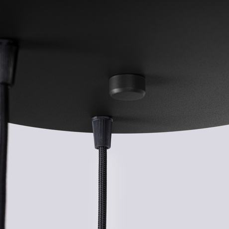 Lámpara colgante HALO 3P negra