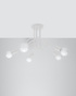 SUPEŁ 5 lámpara de araña blanca + 5X bombilla LED E27 3000K 7W 760lm