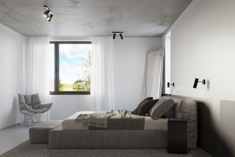 Plafond DIREZIONE 3 negro + 3x bombilla LED GU-10 3000K Cálido 7W 620lm