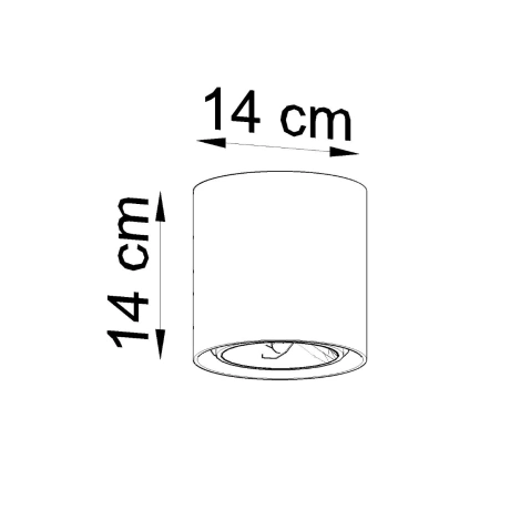 Lámpara de techo CULLO hormigón
