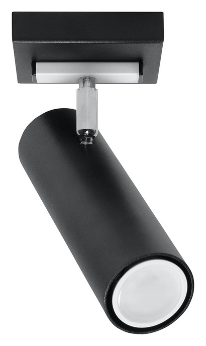 Plafond DIREZIONE 1 negro + 1x bombilla LED GU-10 4000K Fría 7W 630lm