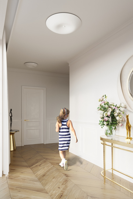 Plafond FUSION 430 + 4x Bombilla LED E27 3000K Cálida 7,5W 620lm