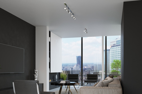 Aplique RING cromo + 1x bombilla LED GU-10 4000K Fría 7W 630lm