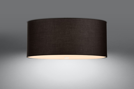 Plafond OTTO 70 negro + 6x bombilla LED E27 4000K Fría 7,5W 650lm