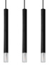 WEZYR 3 lámpara colgante negro + 3x bombilla LED G9 3000K Warm 4,5W 510lm