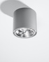 Plafond TIUBE gris + 1x bombilla LED GU10 AR111 3000K Cálida 12W 800lm