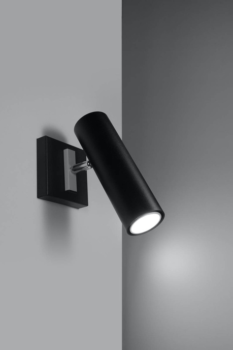 Aplique DIREZIONE negro + 1x bombilla LED GU-10 4000K Fría 7W 630lm