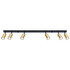 WINX Plafón 6L negro/oro + 6x bombilla LED GU-10 3000K Cálido 7W 510lm