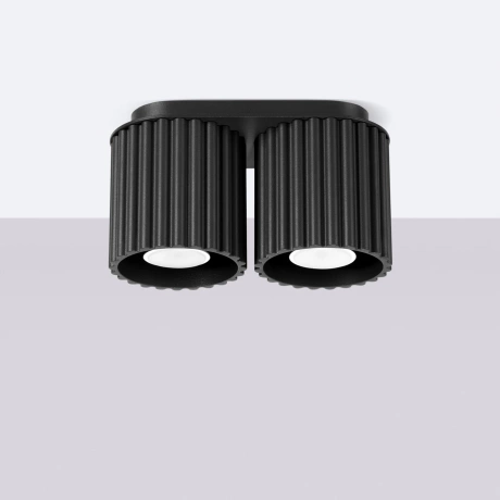 Lámpara de techo AURA 2 negra GU10