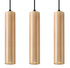 Lámpara colgante LINO 3 natural + 3 bombillas LED GU-10 3000K Warm 7W 620lm