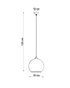 BALL lámpara colgante grafito + 1x bombilla LED E27 4000K Fría 7,5W 650lm