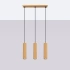 Lámpara colgante KARBON 3L oro