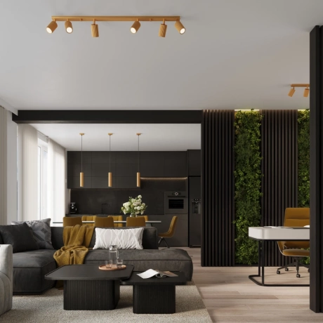 Lámpara de techo KARBON 6L oro