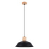 Lámpara colgante FANO negra + 1x bombilla LED E27 4000K Frío 7,5W 690lm