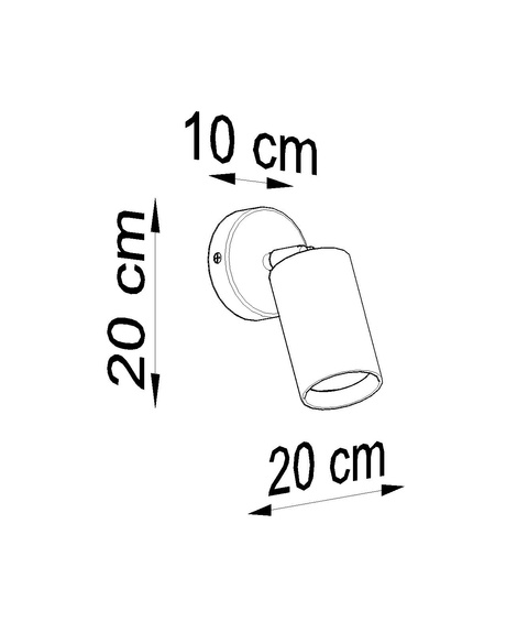 Aplique BERG madera natural + 1x bombilla LED GU-10 3000K Cálida 7W 620lm