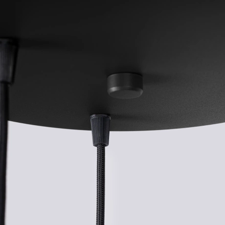 Lámpara colgante HALO 3P negra