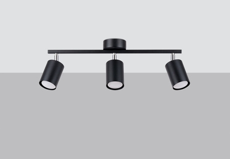 Plafond LEMMI 3 negro 3x Bombilla LED GU-10 4000K Fría 7W 530lm