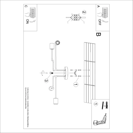 Lámpara TIMBO 4 negra