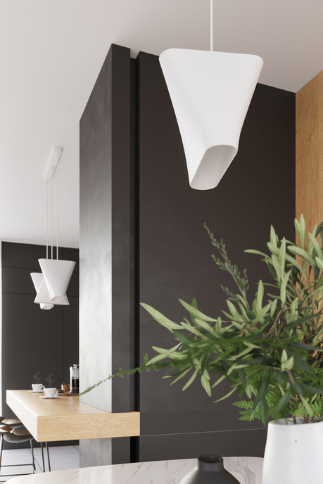 Lámpara de araña BLUM 1 blanco +1x bombilla LED E27 4000K Fría 7,5W 650lm