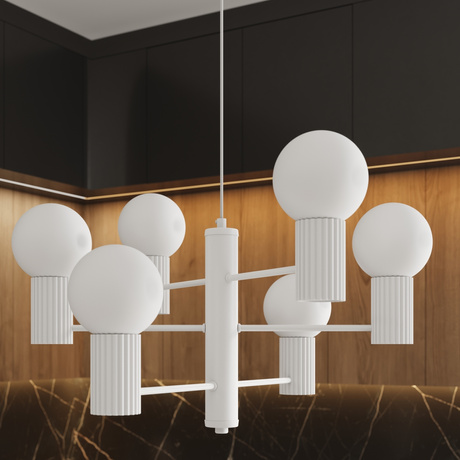 Araña HALO 6 blanca