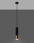 LOOPEZ 1 lámpara colgante negro/oro + 1x bombilla LED GU-10 4000K fría 7W 630lm
