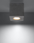 Plafond QUAD hormigón + 1x bombilla LED GU-10 3000K Cálida 7W 620lm