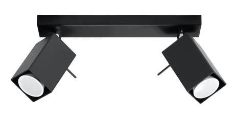 Plafond MERIDA 2 negro + 2x bombilla LED GU-10 4000K Fría 7W 630lm