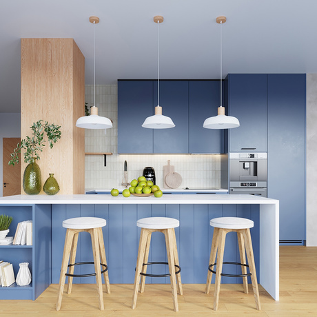 Lámpara colgante FANO blanca + 1x bombilla LED E27 3000K Cálida 7,5W 620lm