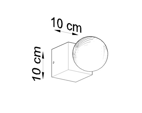Aplique ARIZ hormigón + bombilla LED E27 4000K Fría 7,5W 650lm 1x