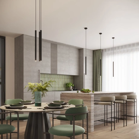 Lámpara colgante ARCHE 3P negra